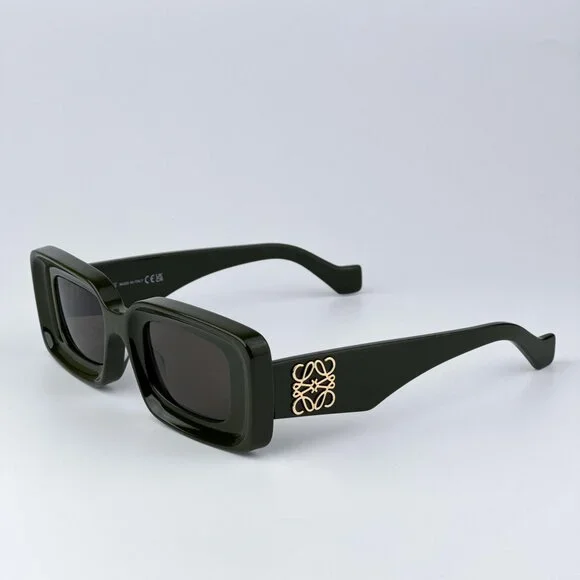 Loewe ANAGRAMLW40101I 96E WomenBRAND NEW Sunglasses Green Brown Rectangular